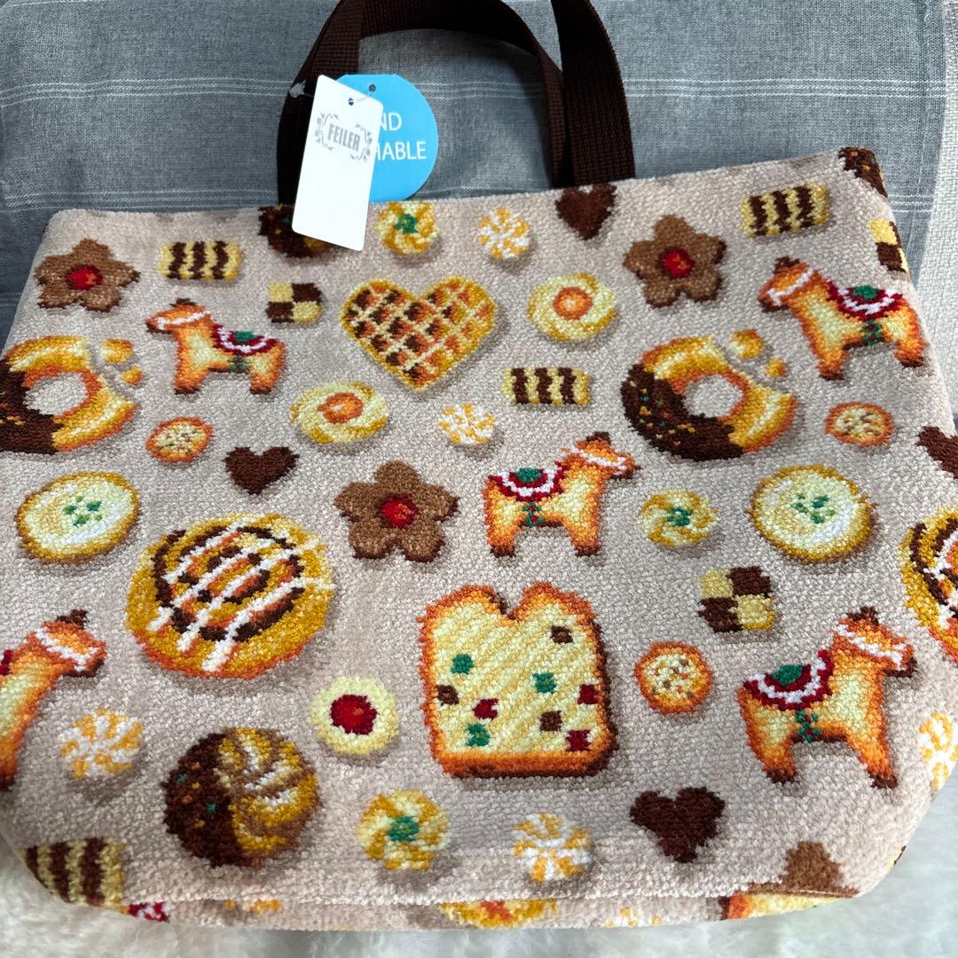 ゴールド　新品　フェイラー　フィーカタイム　バスケット　トートバッグ