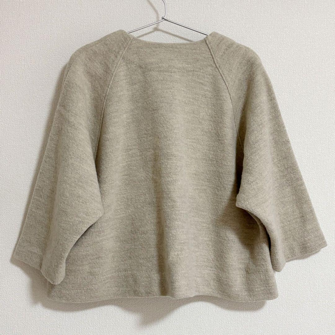 コスモス　evam eva プレスウール　ノーカラーコート　ヨーガンレール