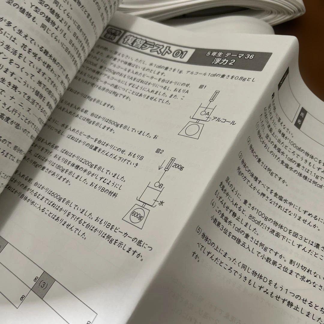 ① Gno 理科 小学校6年生 理科テスト問題集　季節講習込み