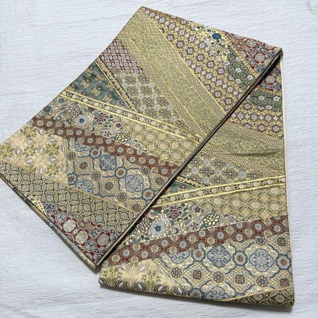 m-97 本金箔 2面 袋帯 正絹