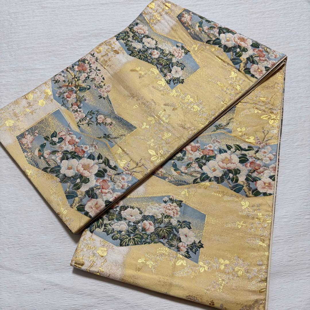 m-97 本金箔 2面 袋帯 正絹