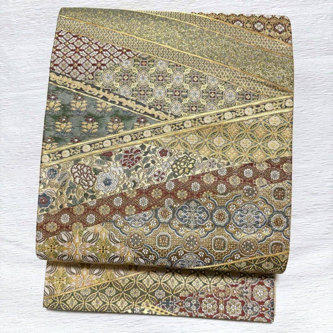 m-97 本金箔 2面 袋帯 正絹