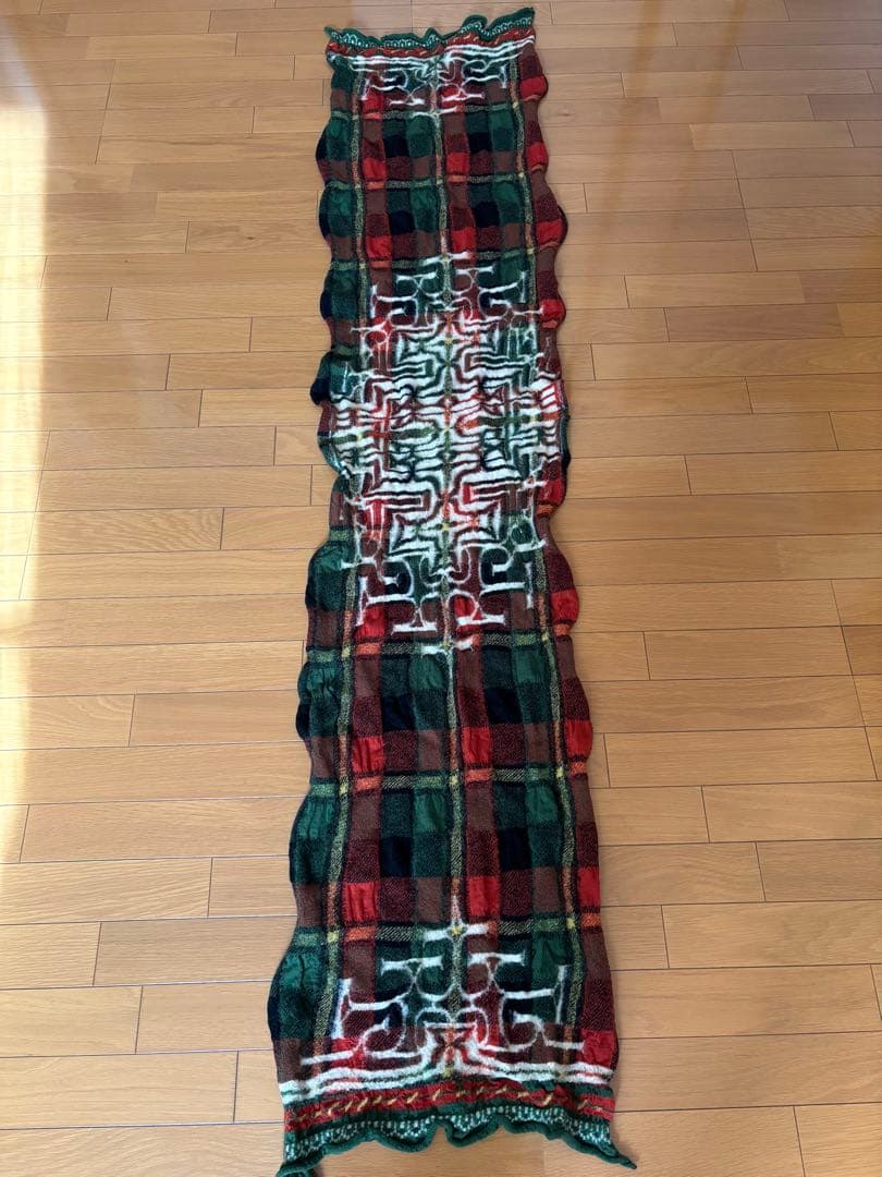 キャピタル　KAPITAL 縮絨ウール タータンチェック アイヌ マフラー