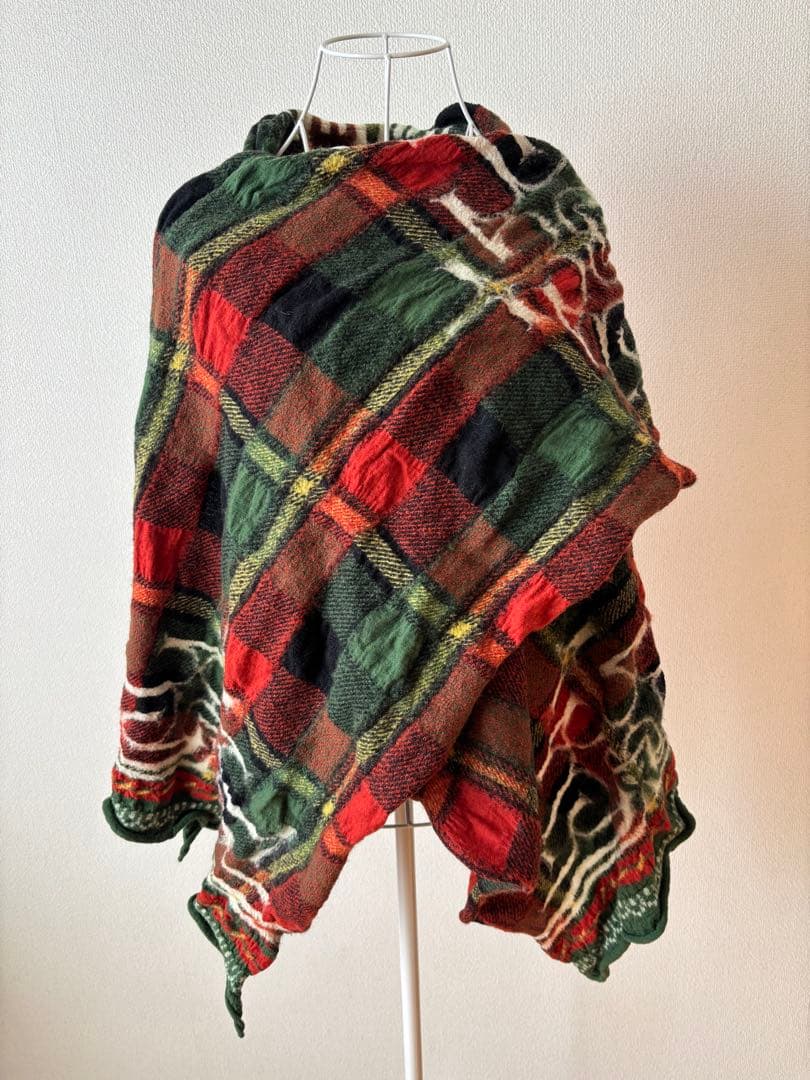 キャピタル　KAPITAL 縮絨ウール タータンチェック アイヌ マフラー