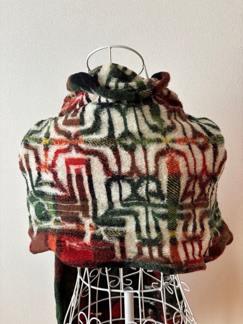 キャピタル　KAPITAL 縮絨ウール タータンチェック アイヌ マフラー