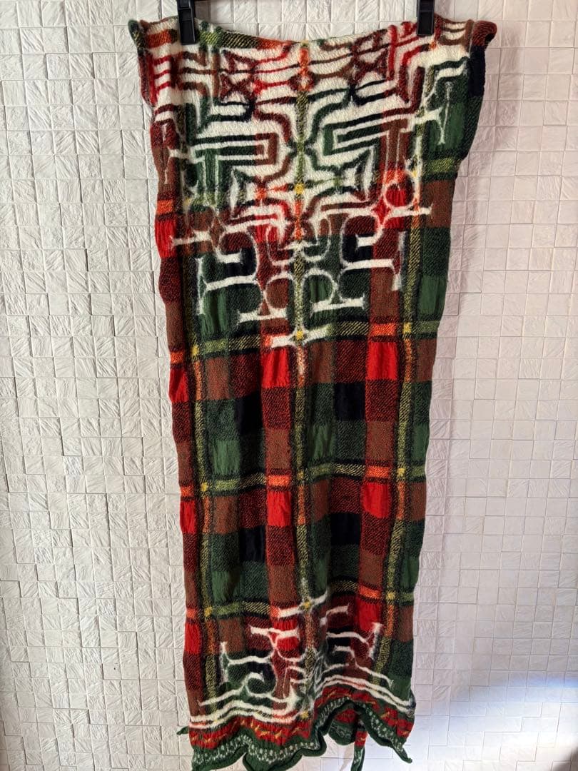 キャピタル　KAPITAL 縮絨ウール タータンチェック アイヌ マフラー