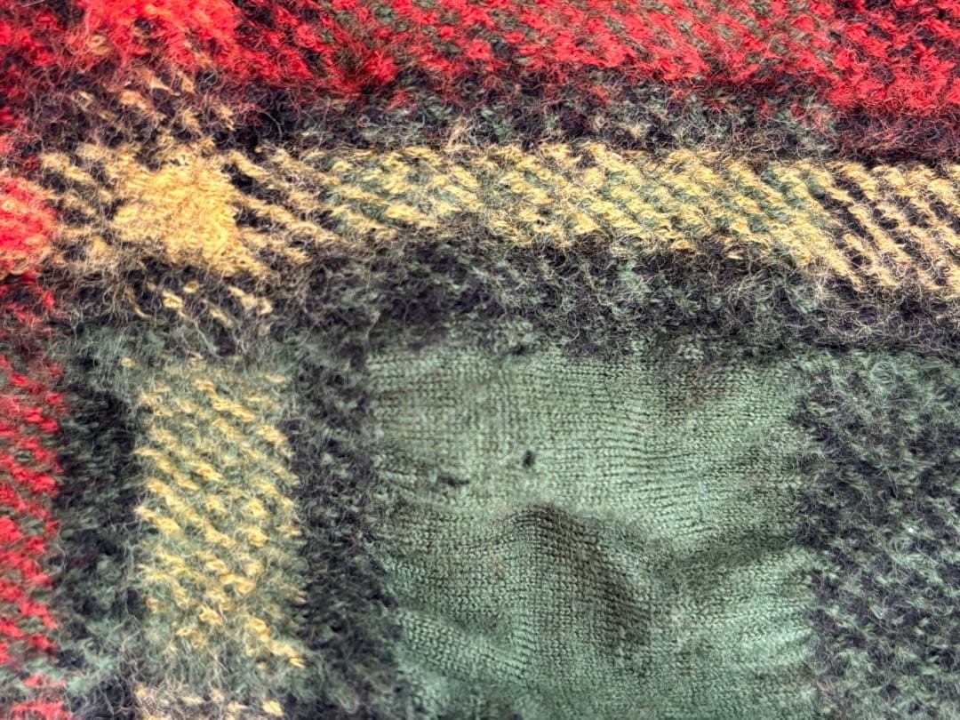 キャピタル　KAPITAL 縮絨ウール タータンチェック アイヌ マフラー