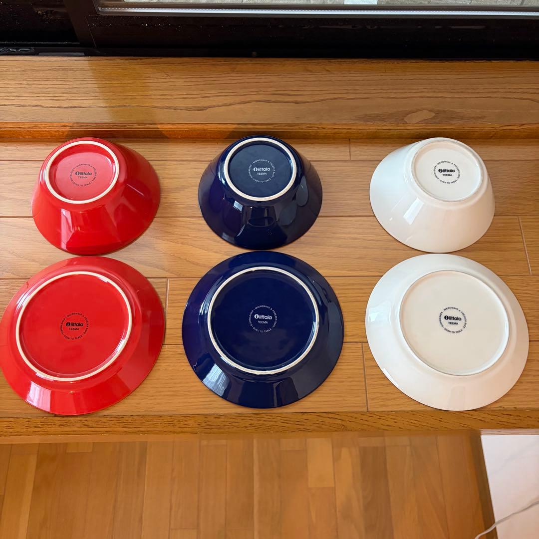 北欧　イッタラ ティーマ プレート17cm/ボウル15cm 各3点 計6点セット