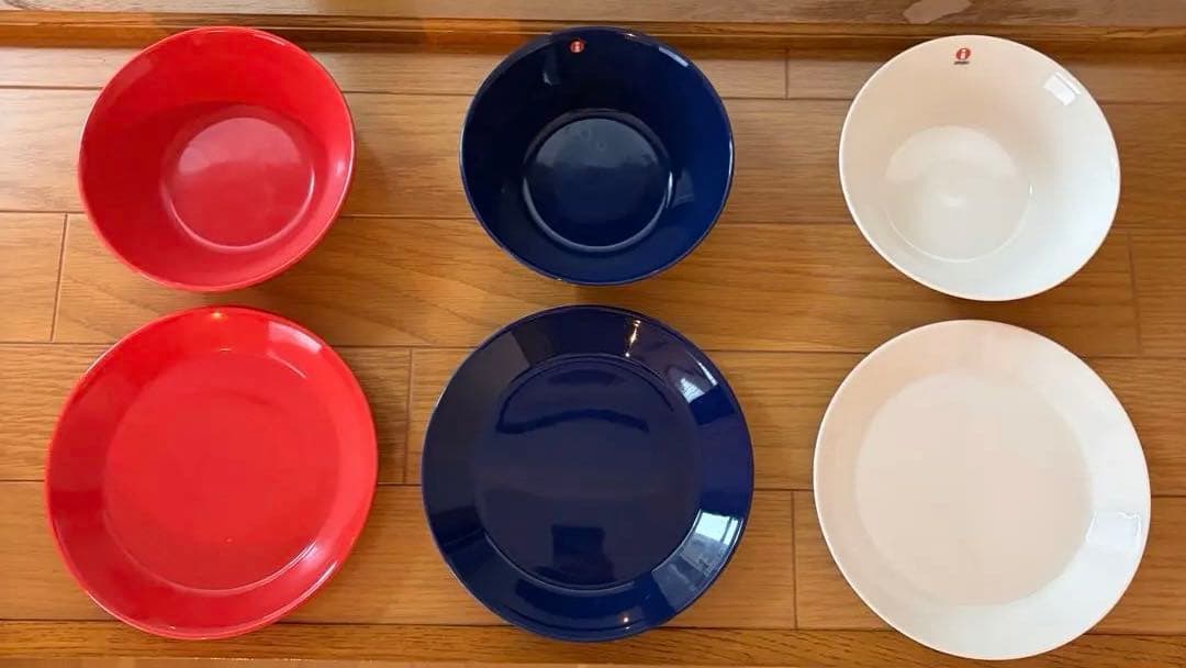 北欧　イッタラ ティーマ プレート17cm/ボウル15cm 各3点 計6点セット