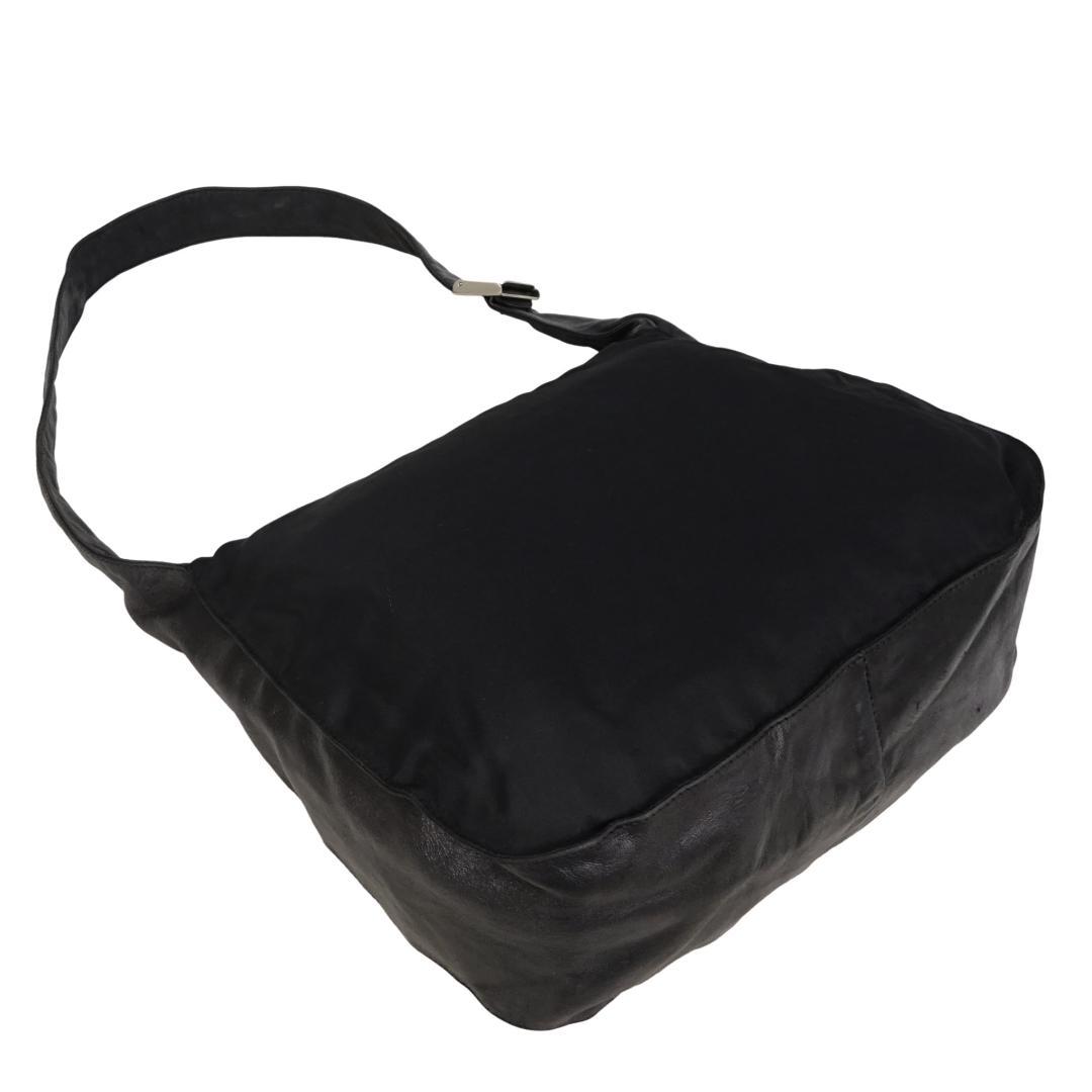 本物 良品■プラダ■ショルダーバッグ 三角ロゴ ブラック ナイロン ハンドバッグ