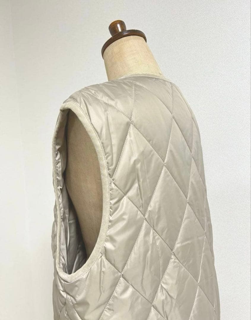 【未使用品】UNITED ARROWS キルティング ロングベスト　ベージュ