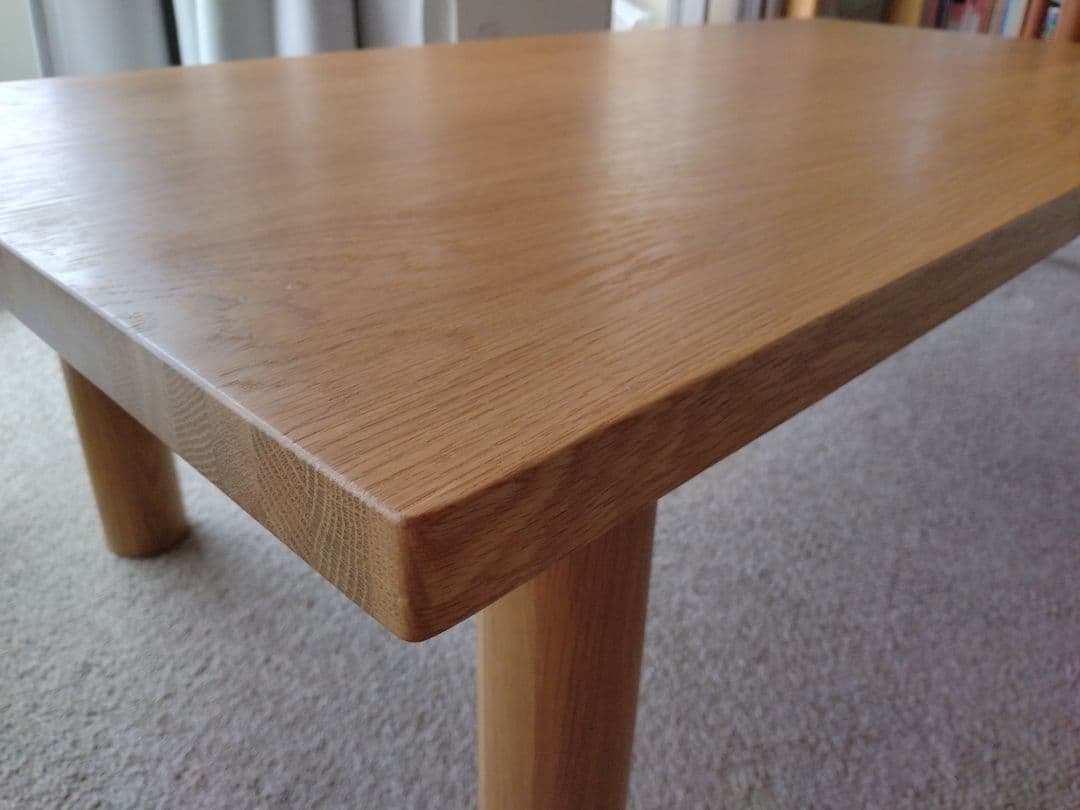 【極美品】MUJI無印良品 板と脚でできたローテーブル/オーク材/センター机座卓