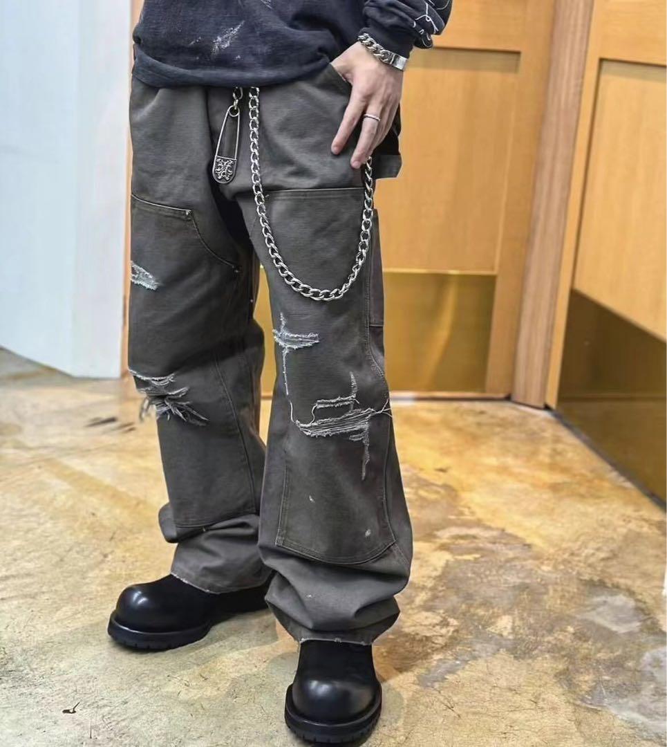 パンツ KAMIYA AW24 BORO Duck Painter Pants M