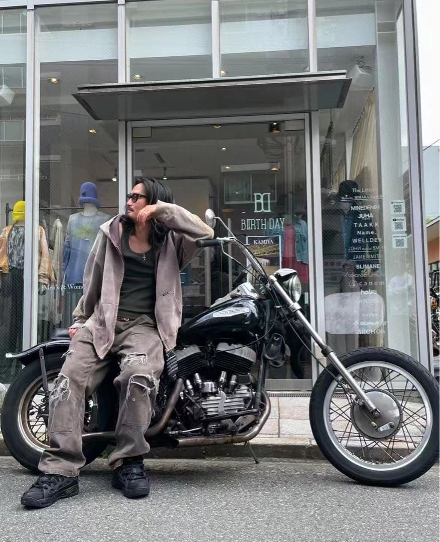 パンツ KAMIYA AW24 BORO Duck Painter Pants M