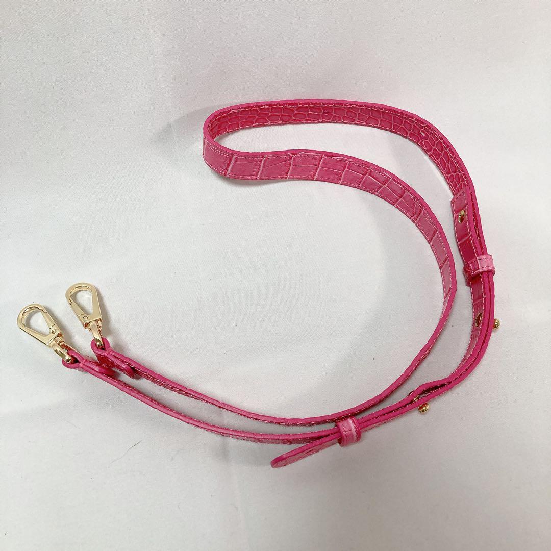 【美品】Teddy Blake ショルダーバッグ 2way クロコ型押し ピンク