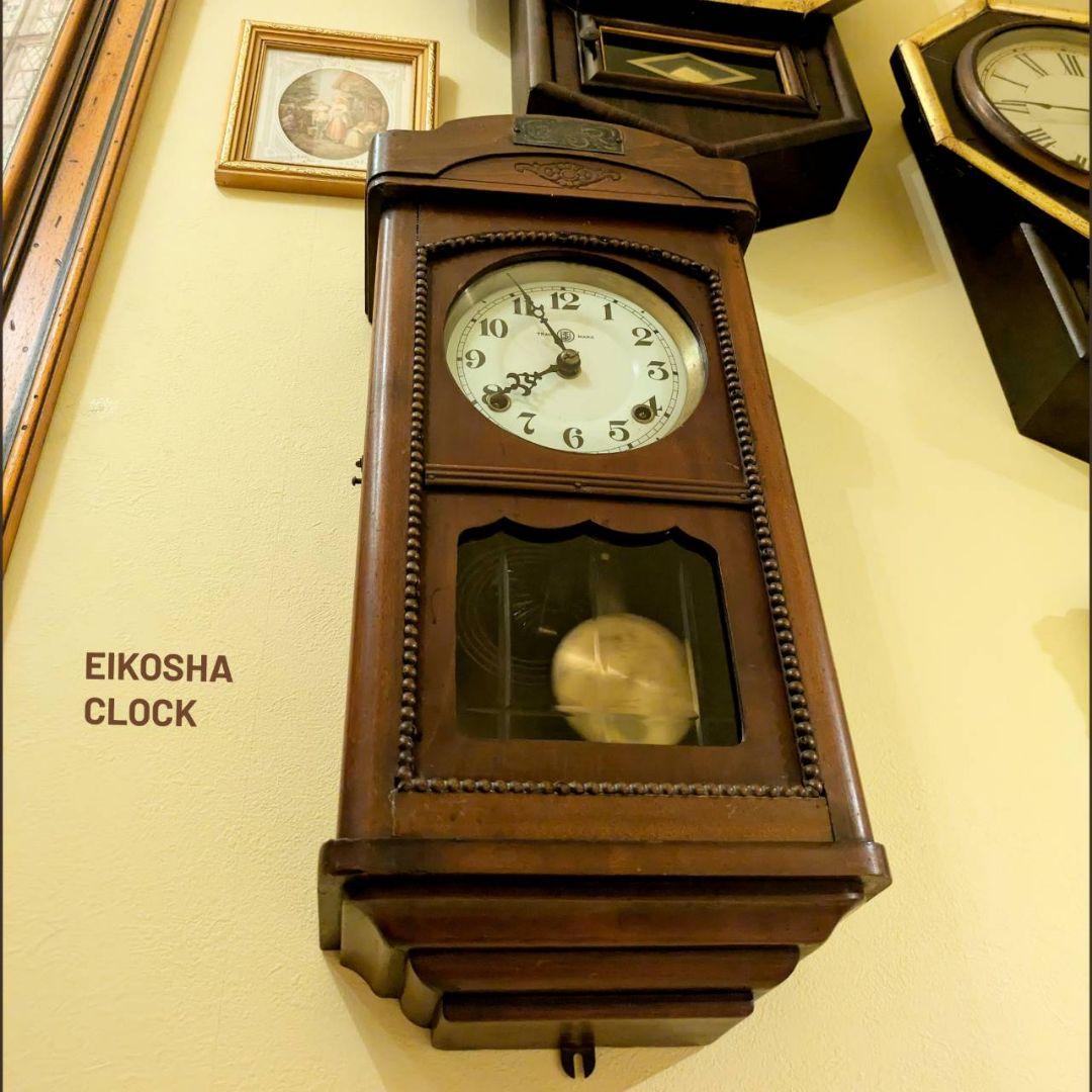 古時計　振り子時計　掛時計　レトロ　　アンティーク掛時計