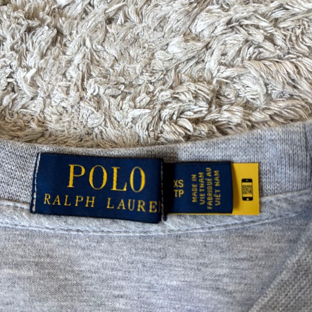 【美品✨】ポロラルフローレン　パーカー　スウェット　ポニー刺繍　総柄　グレー