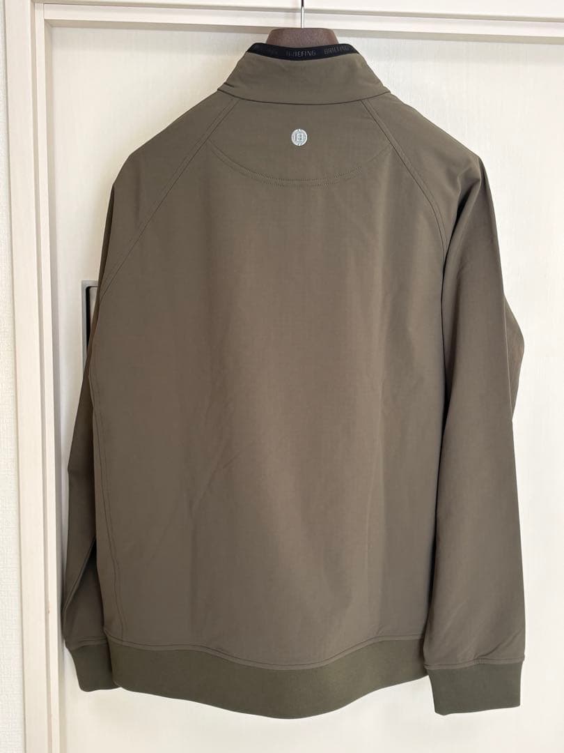 未使用)ブリーフィング ゴルフ メンズ フリースハーフジップ サイズL オリーブ