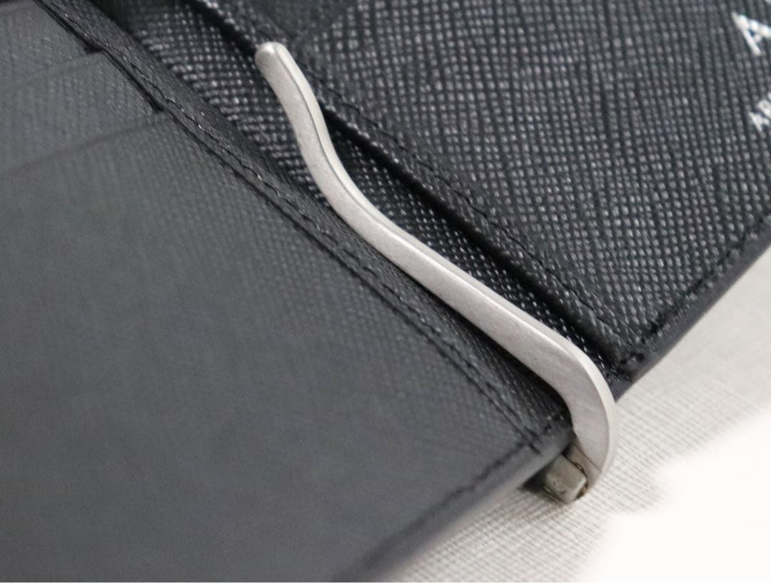 《アルマーニエクスチェンジ》箱付新品 レザーマネークリップ キャッシュレス