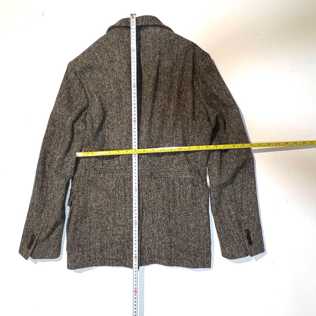 シップスハリスツイードヘリンボーン テーラードジャケット