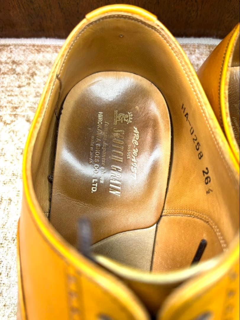 【匠】SCOTCH GRAIN ストレートチップ　26.5EEE 茶