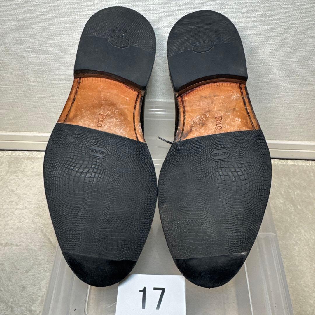17 美品　ラルフローレン　イタリア製　革靴　25EE レザーシューズ　ブラック