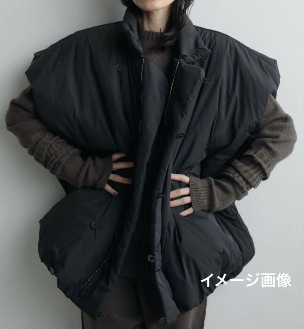 新品 訳あり anuke Volume Over Vest ブラック 38
