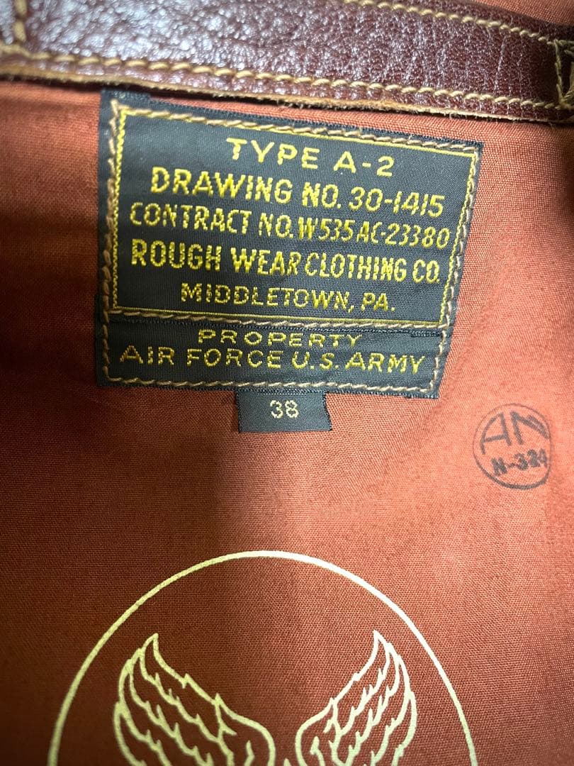 BuzzRicksons バズリクソンズ A-2 ROUGH WEAR 実名復刻