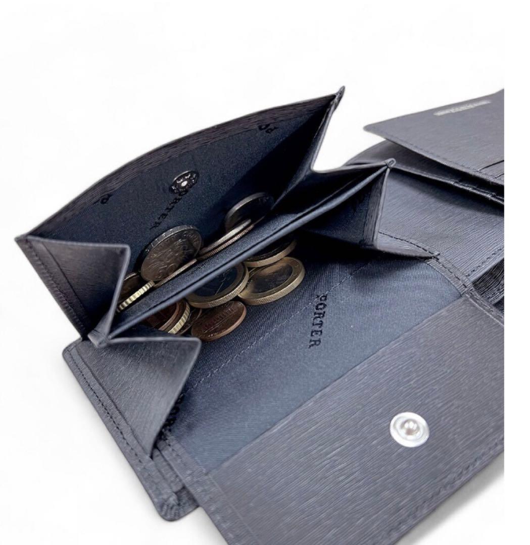 PORTER 二つ折り財布 052-02203 ブラック　ポーター