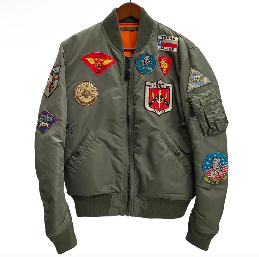 AVIREX MA-1 トップガンカスタム L セージグリーン