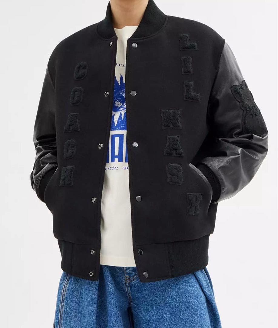 定価10万　LIL NAS X COACH ジャケット 袖レザー スタジャン