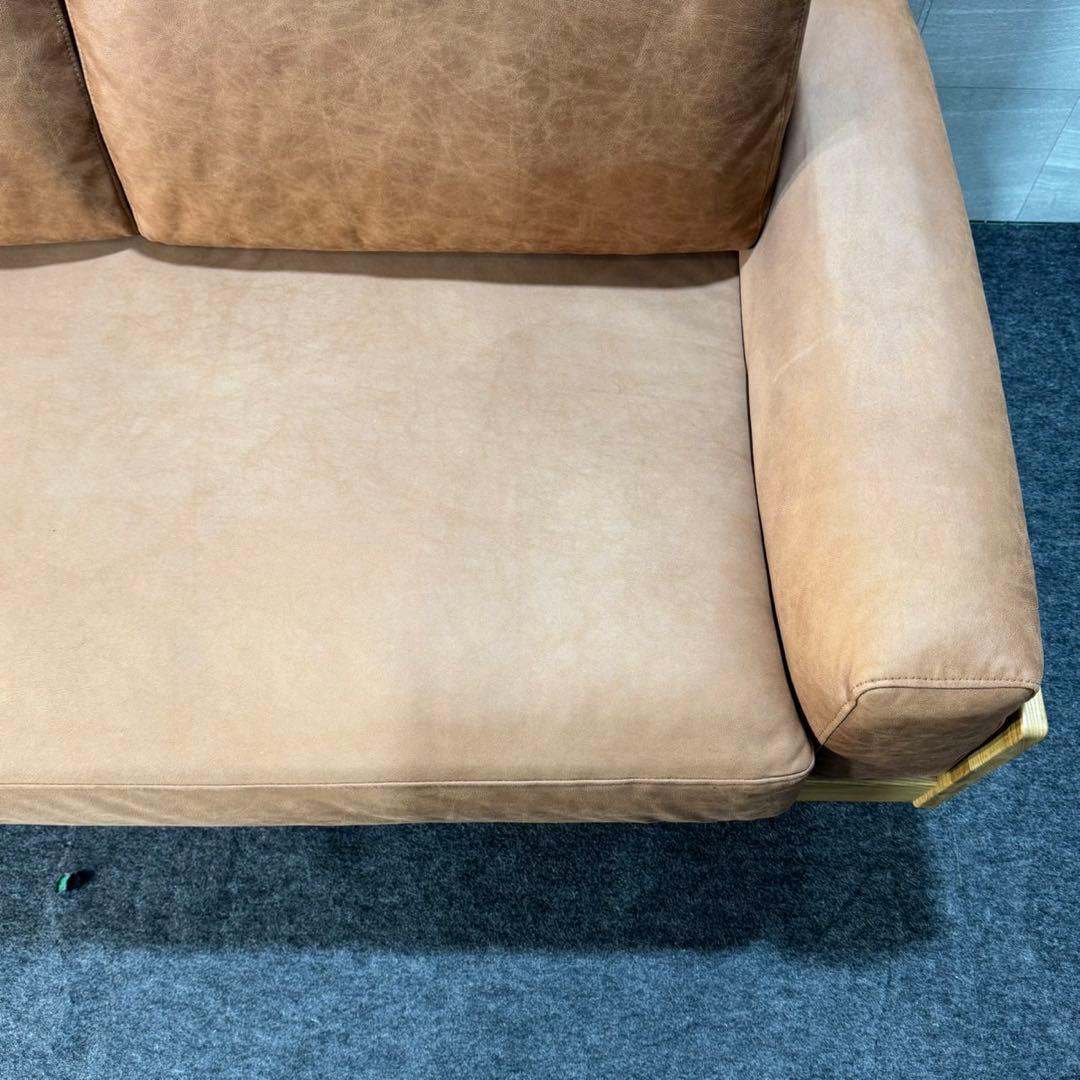 unico TREL 2.5人掛け カバーリングソファ ブラウン d3869