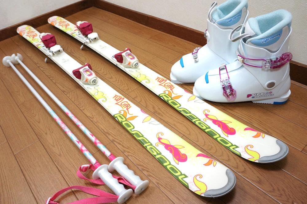 メンテ済 140cm 靴24cm ROSSIGNOL スキーセット