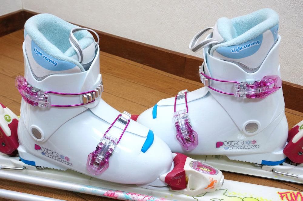 メンテ済 140cm 靴24cm ROSSIGNOL スキーセット