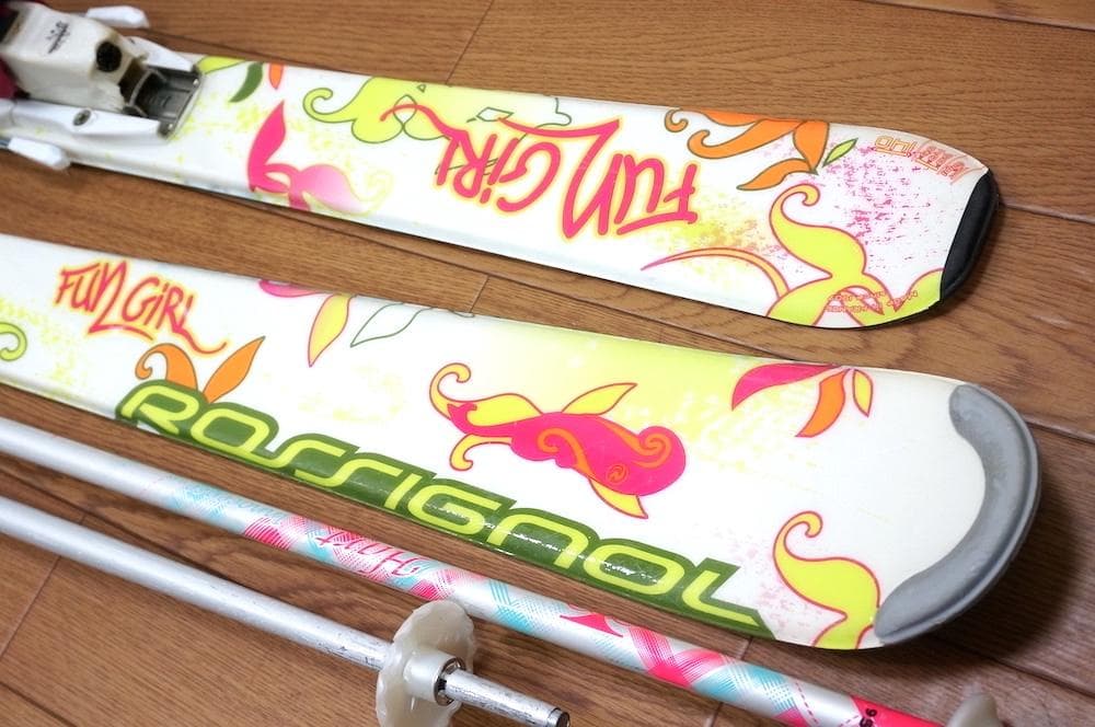 メンテ済 140cm 靴24cm ROSSIGNOL スキーセット