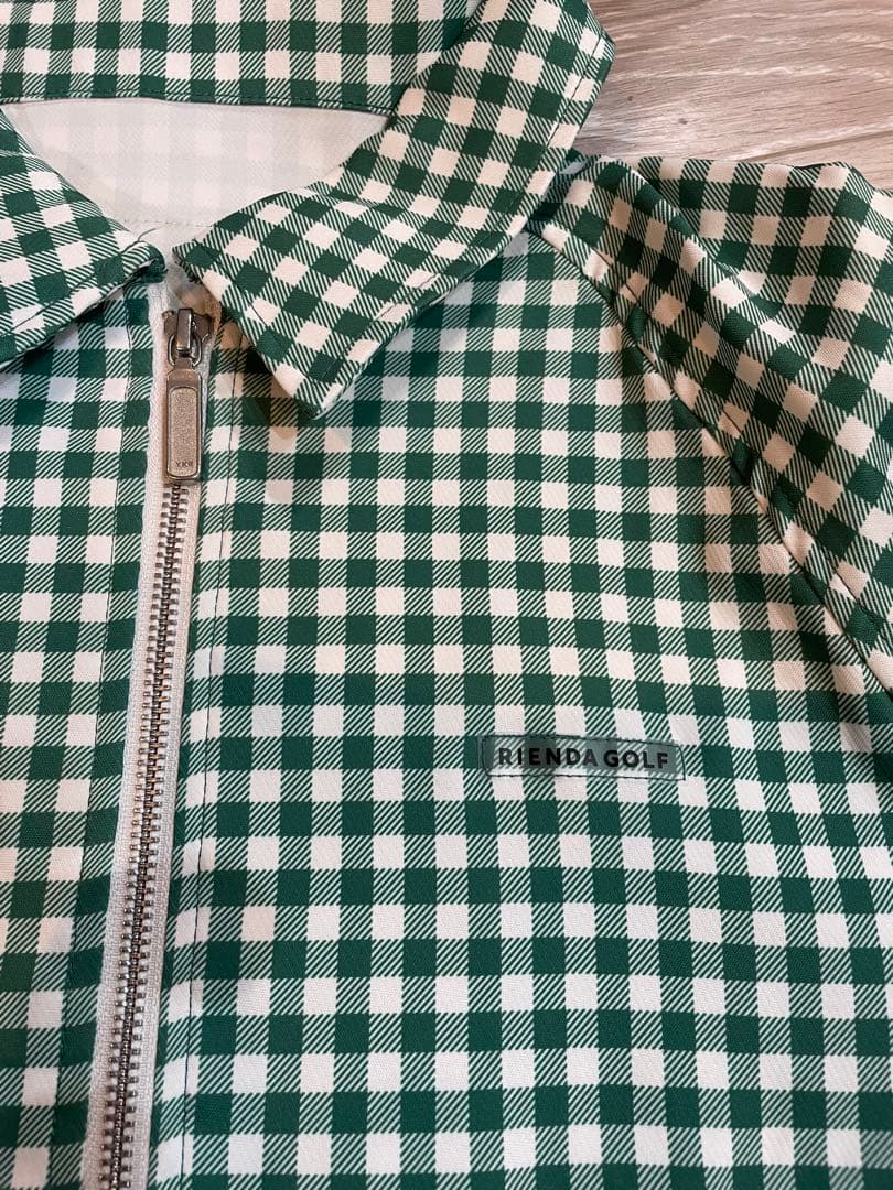 リエンダゴルフ　ギンガムチェック　ブルゾンMサイズ新品