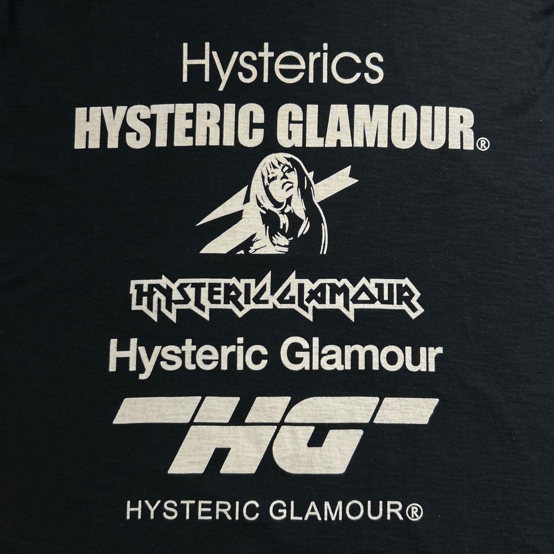 3723M【美品】ヒステリックグラマー☆ヒスガール 複数ロゴ 長袖Ｔシャツ