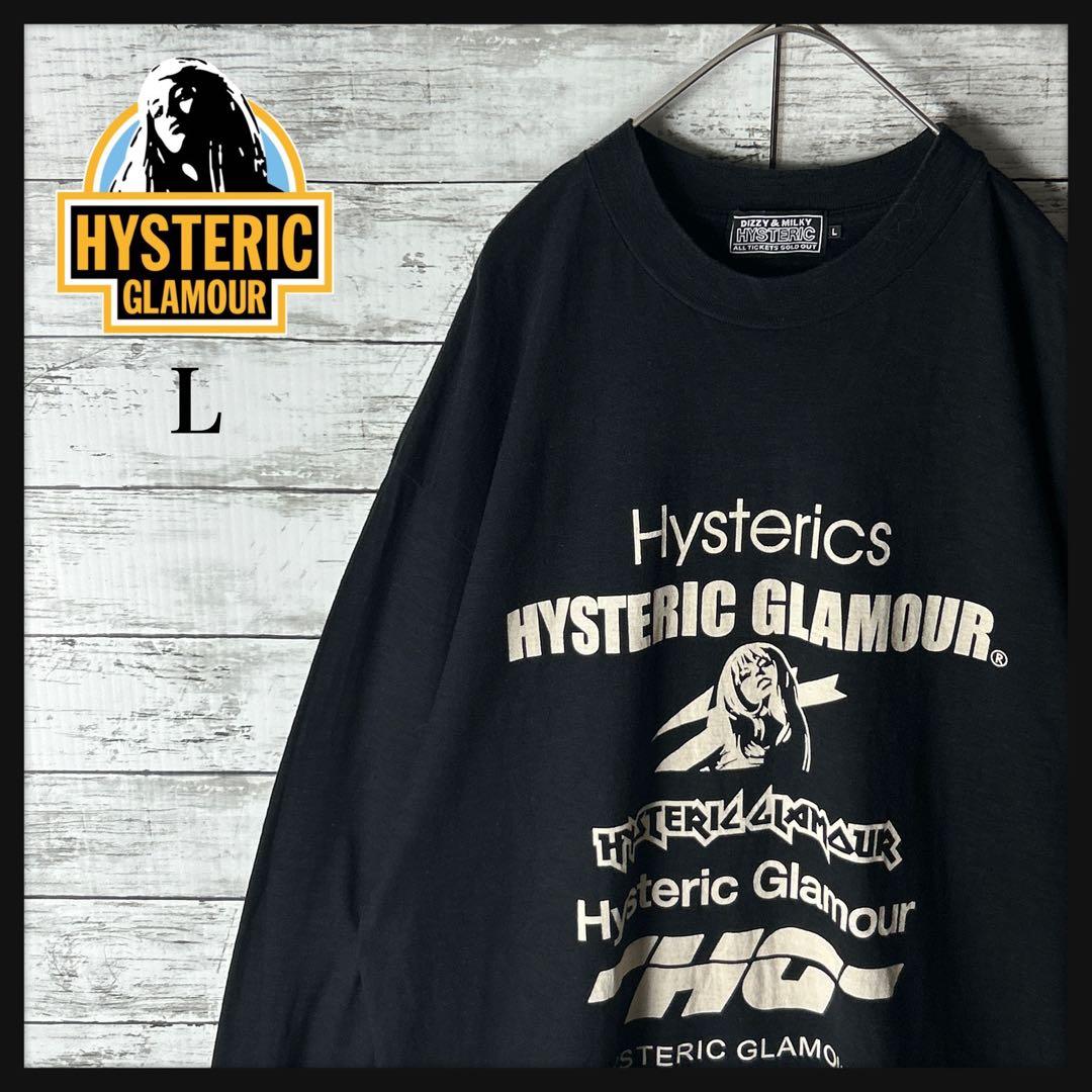 3723M【美品】ヒステリックグラマー☆ヒスガール 複数ロゴ 長袖Ｔシャツ