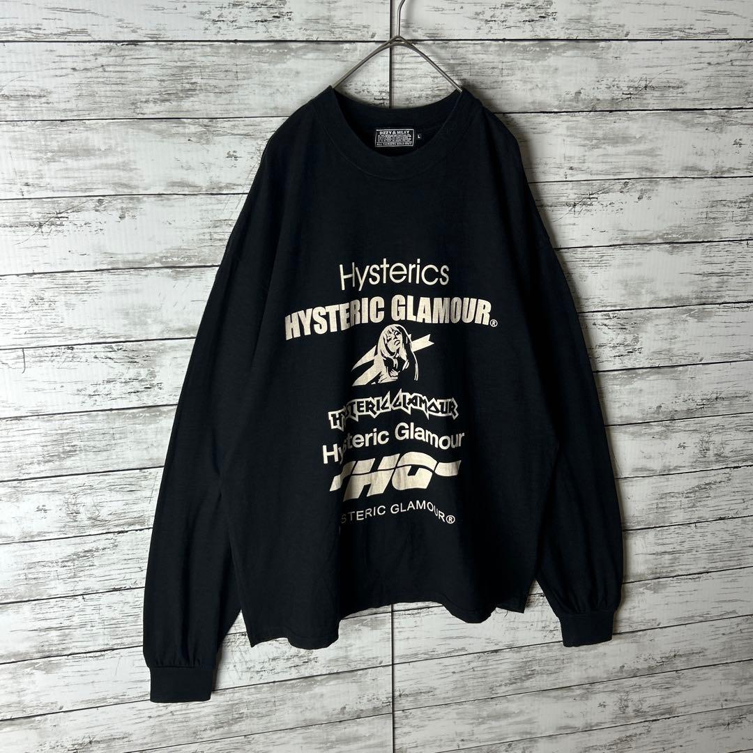 3723M【美品】ヒステリックグラマー☆ヒスガール 複数ロゴ 長袖Ｔシャツ