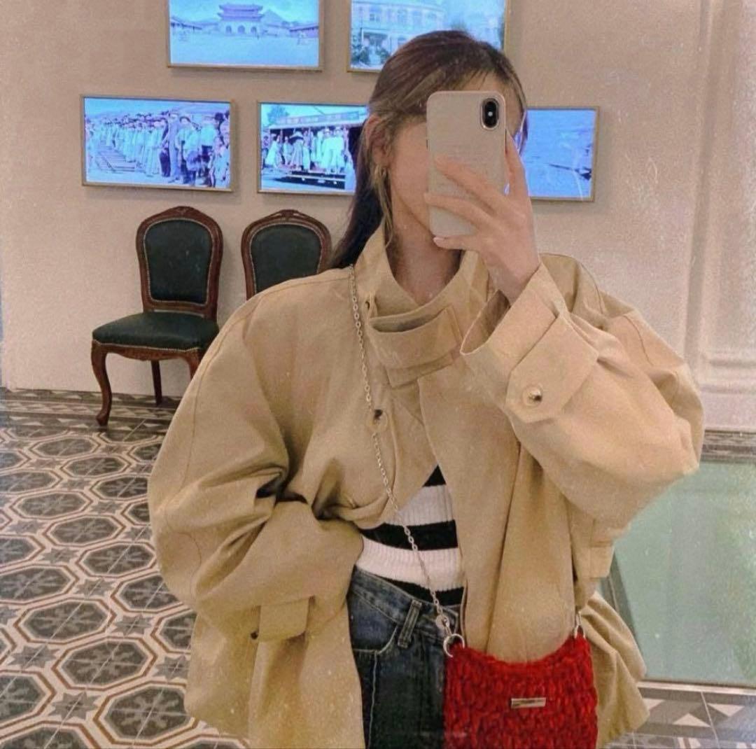 【Nalm. 】フリルハーフトレンチ