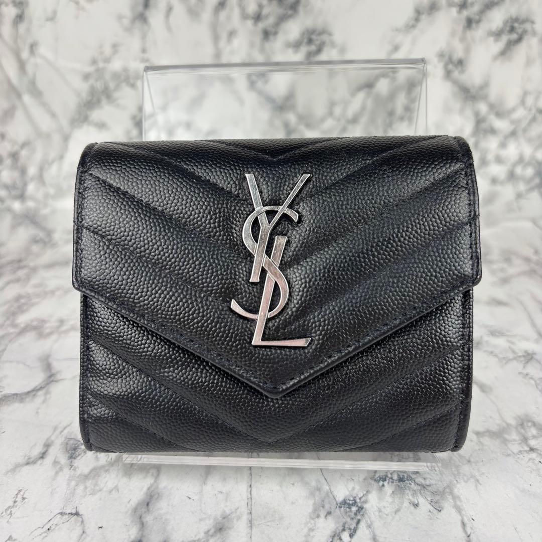 98 SAINT LAURENT サンローラン　三つ折り財布