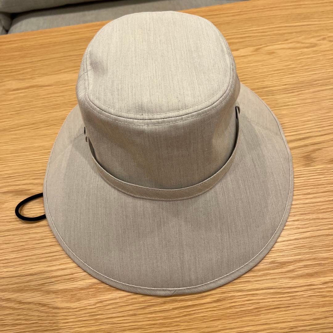 サンバリア100 ウィンドハット Ｍサイズ アイボリー ストラップ付き