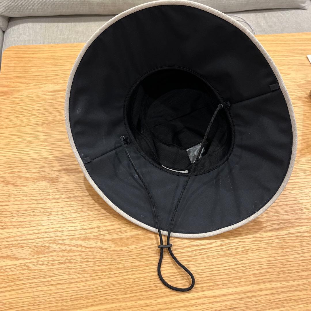 サンバリア100 ウィンドハット Ｍサイズ アイボリー ストラップ付き