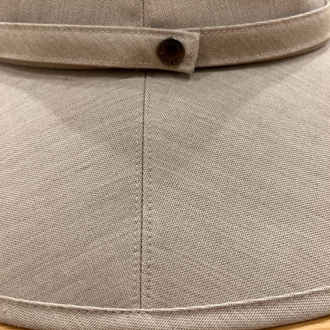 サンバリア100 ウィンドハット Ｍサイズ アイボリー ストラップ付き