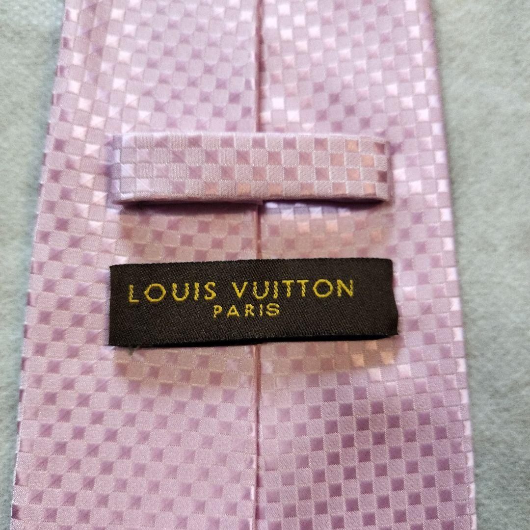 LOUIS VUITTON ルイヴィトン マイクロダミエ ピンク ネクタイ