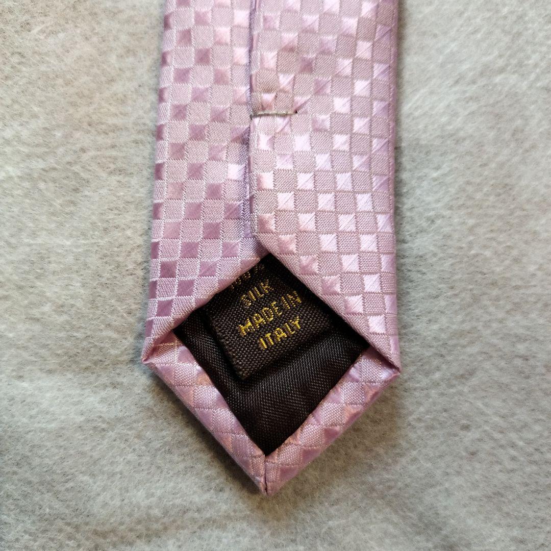 LOUIS VUITTON ルイヴィトン マイクロダミエ ピンク ネクタイ
