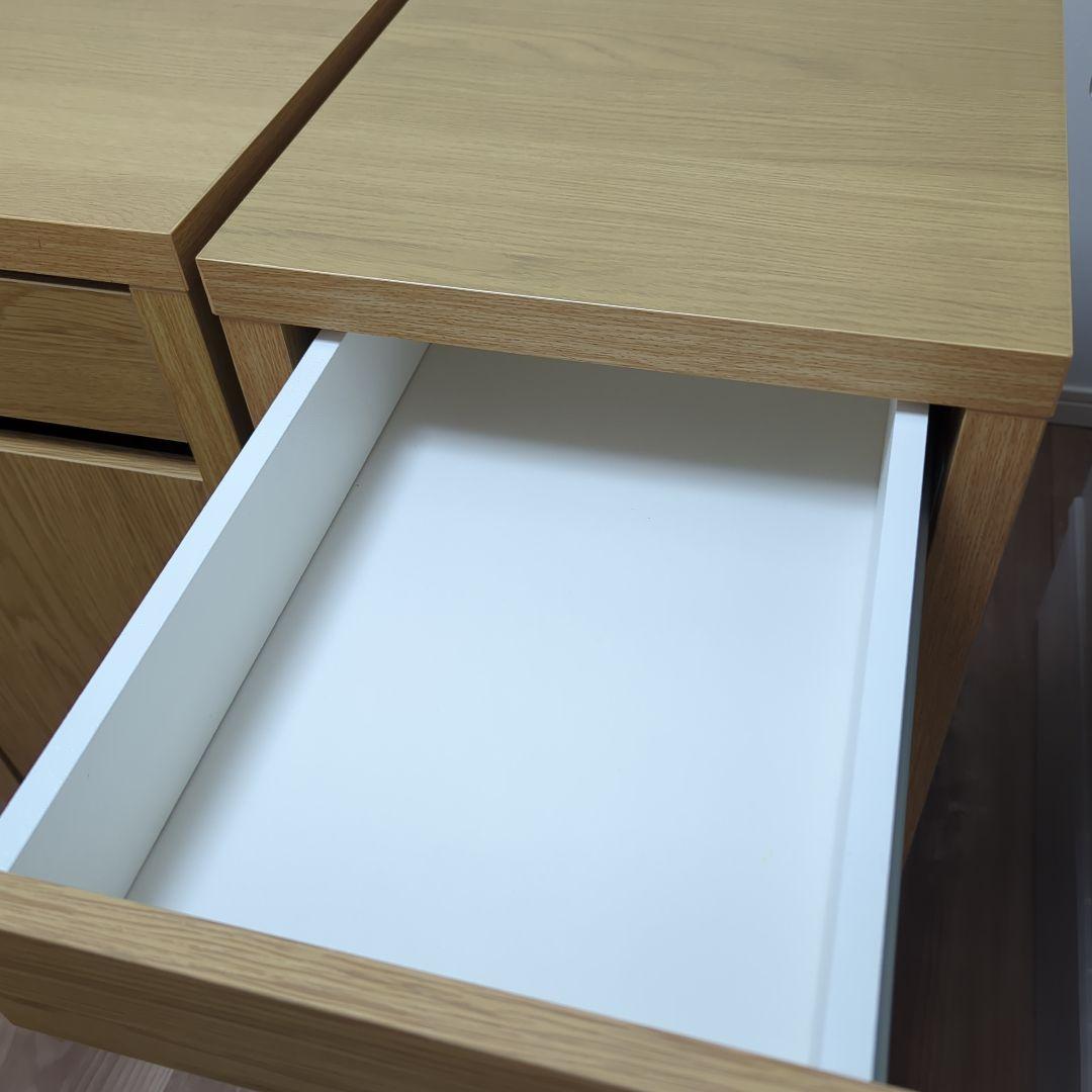 イケア　ミッケ　デスクと引き出しユニットのセット