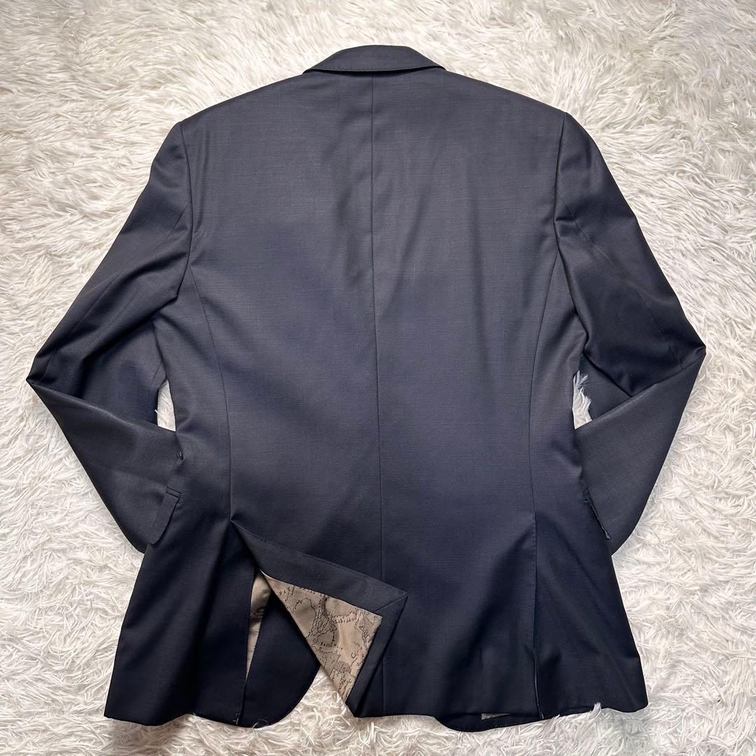 希少 現行 極美品 ポールスミス ドーメル×地図柄 光沢 セットアップ 総柄総裏