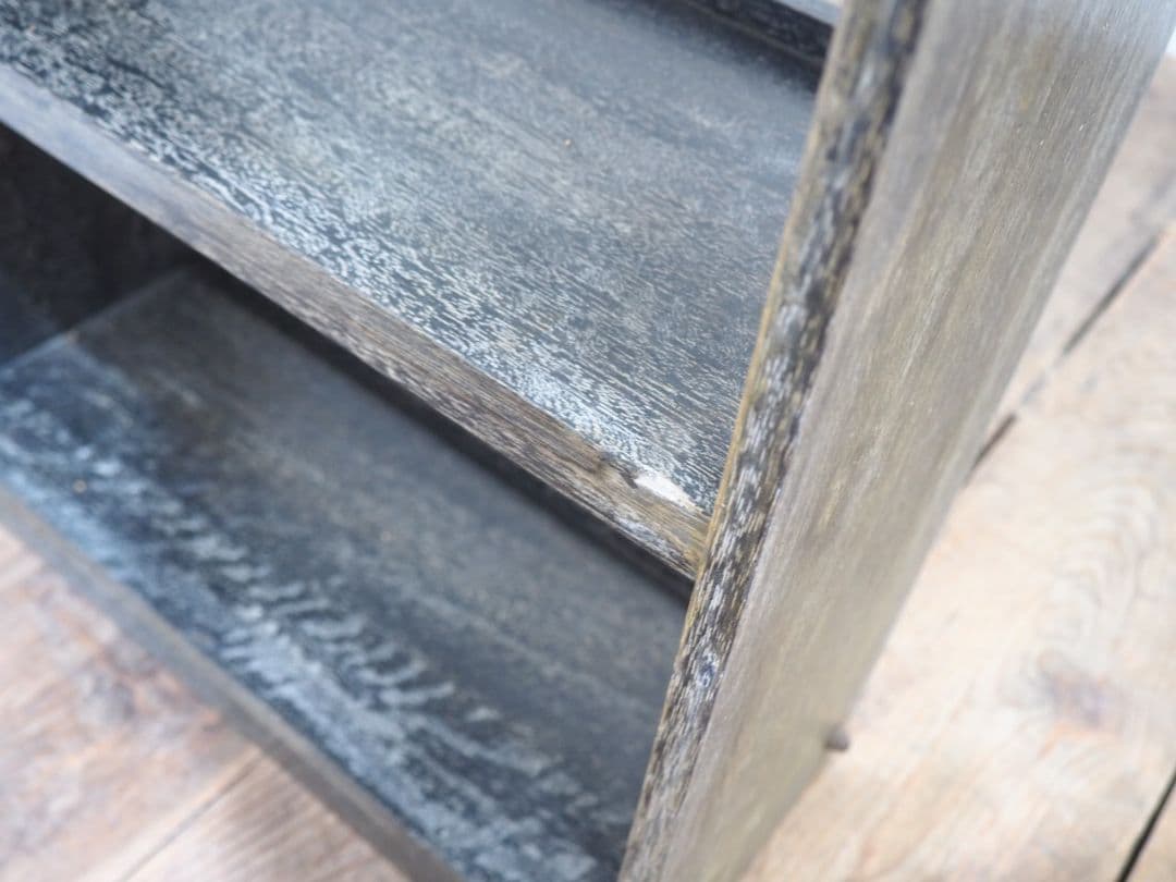 1210 小ぶりな本棚　収納棚　ブックラック　ケース　古家具　レトロ　ビンテージ