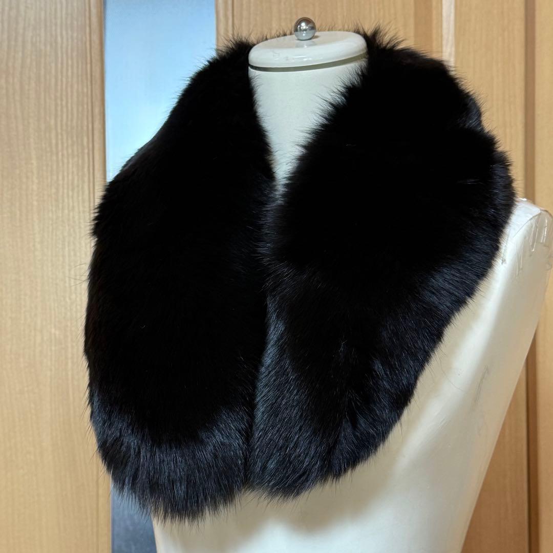 SAGA FOX サガフォックス　ファーマフラー　ブラック・黒　美品